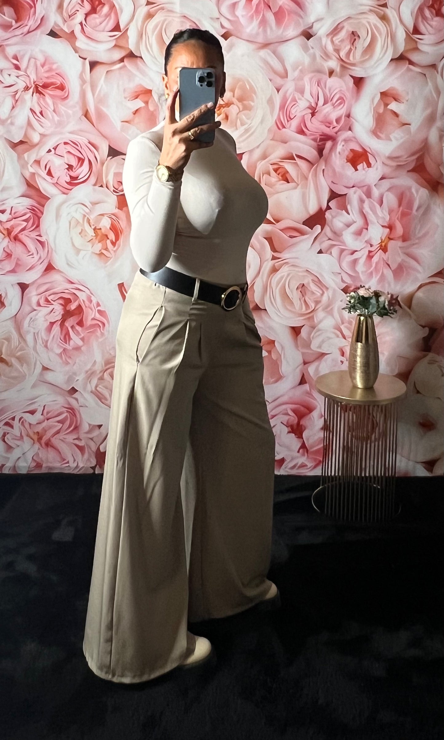 Body Col roulé Beige (fermeture agrafe)