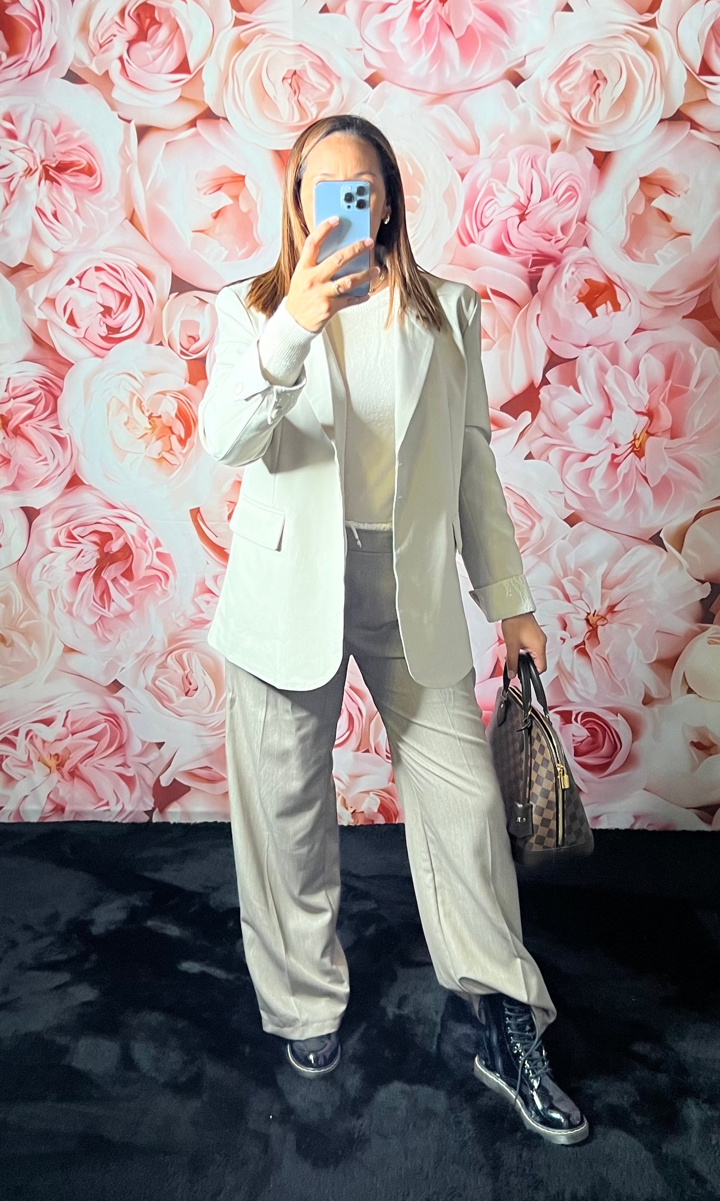 Pull Maille à Broderie Fleurs Manches