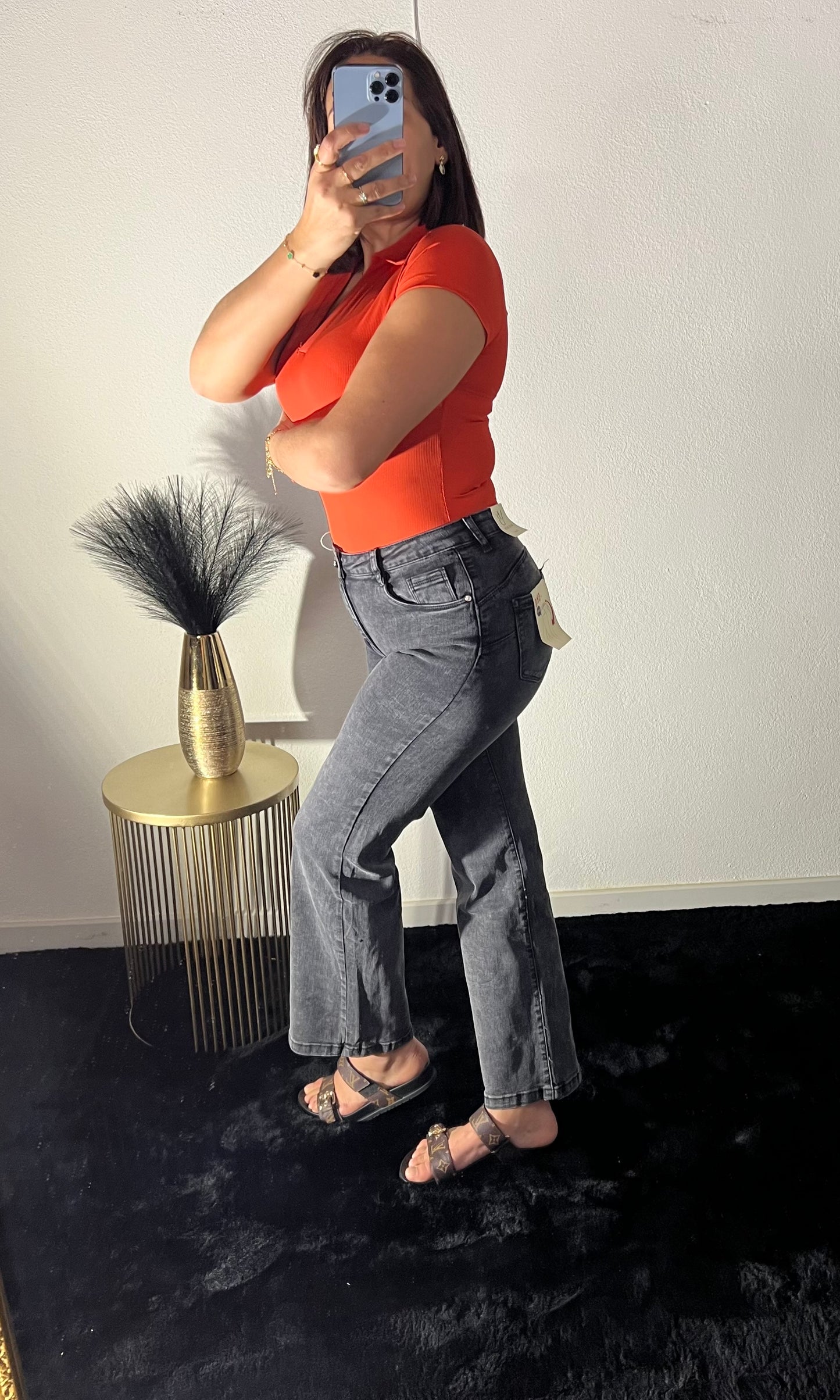 Jean Noir Coupe Droite Push Up .. - Kify By S