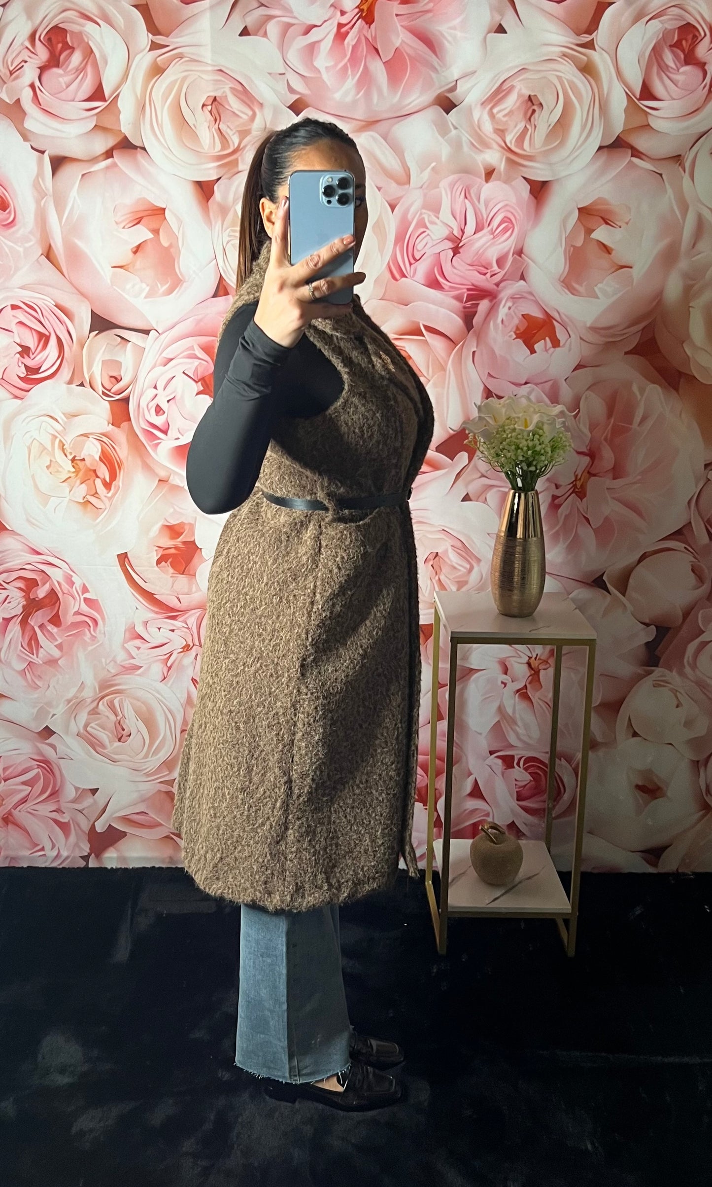 Manteau Sans Manches “Glamour Chocolat »