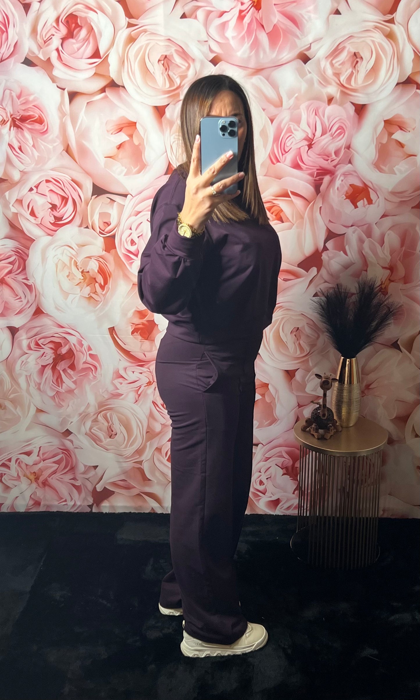 Pantalon Aubergine Surpiqûre