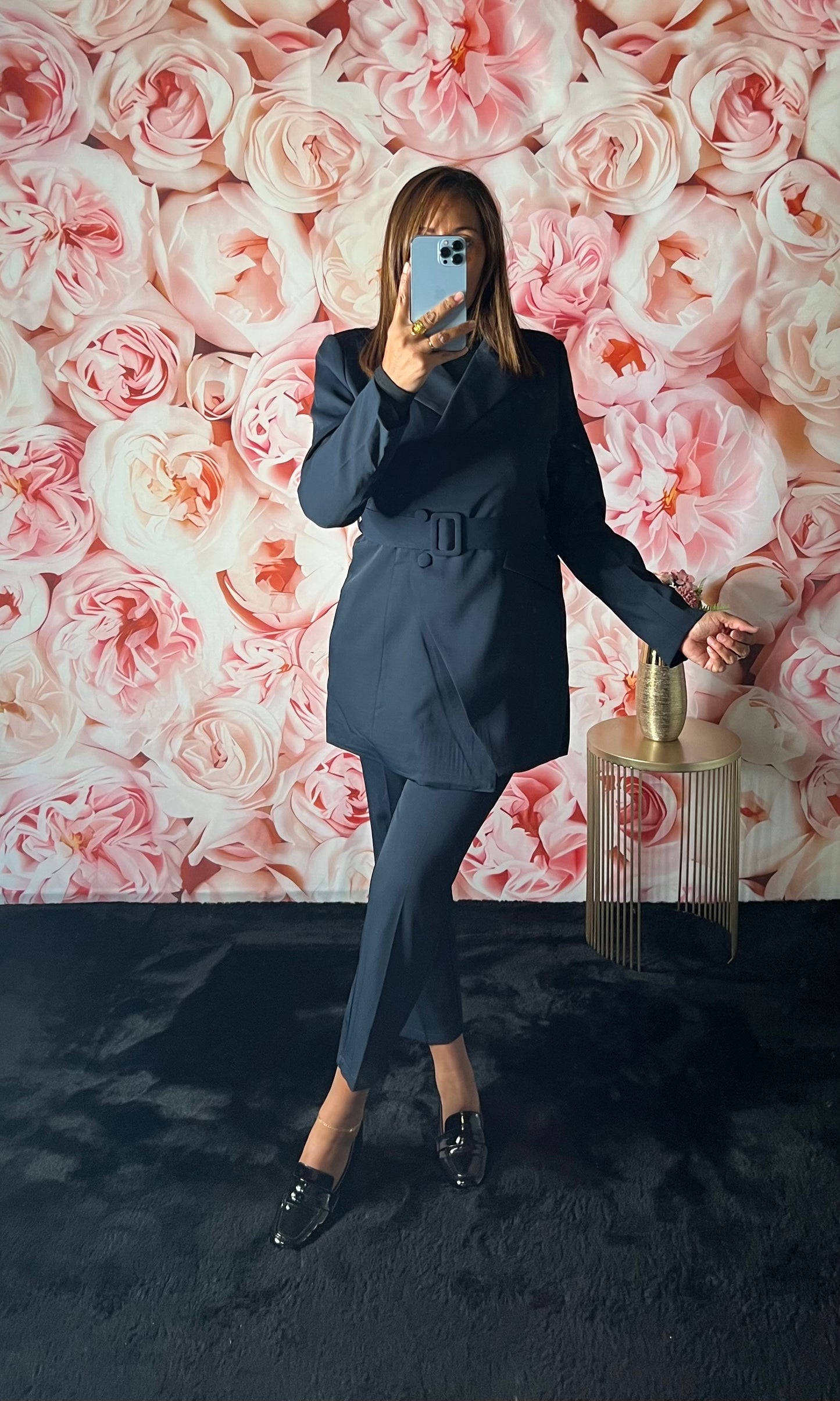 Blazer Marine Ceintré Long