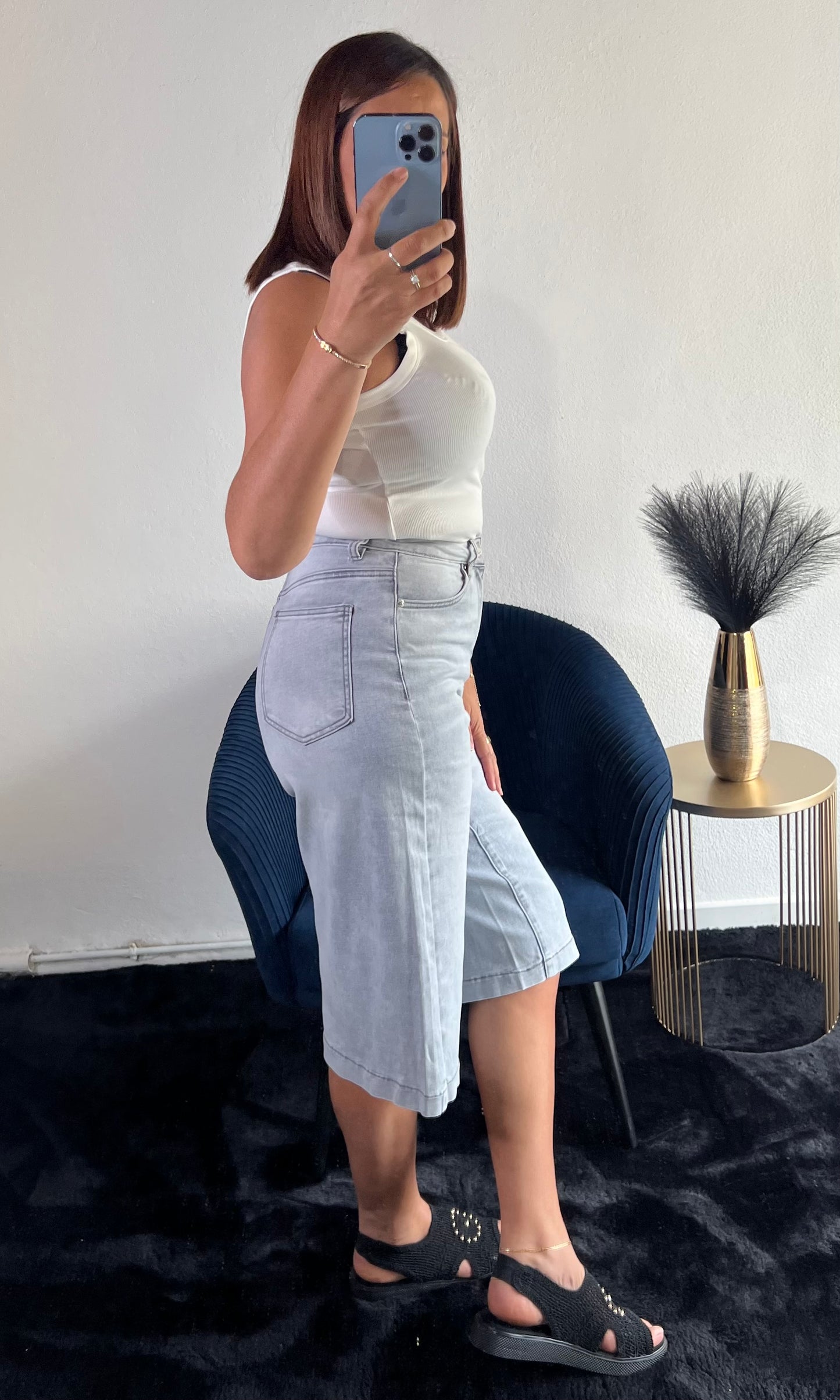 Bermuda Wide Leg Gris