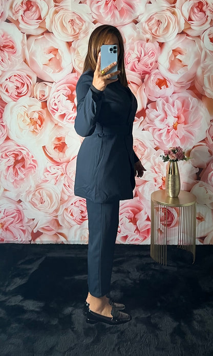 Blazer Marine Ceintré Long