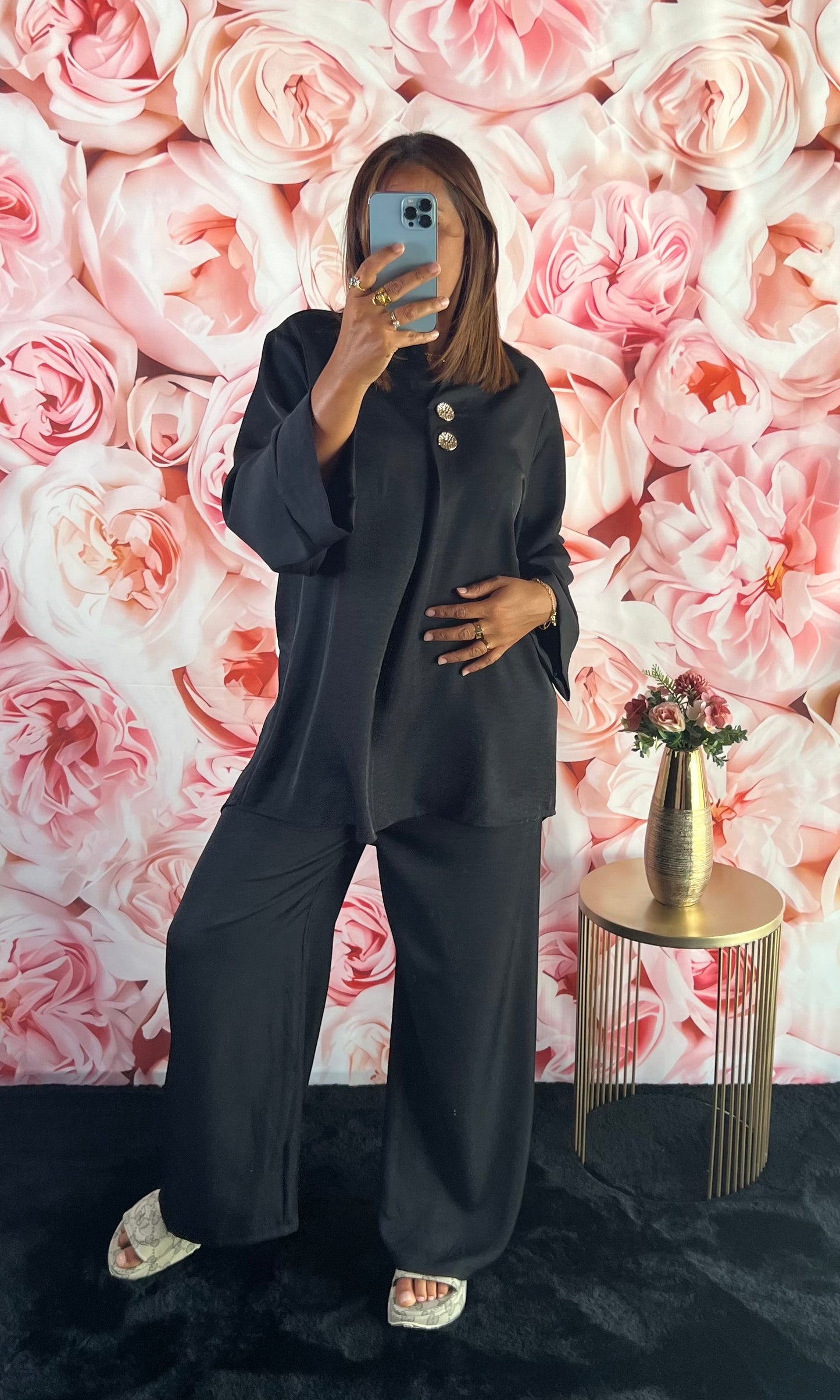 Ensemble Mastour Noir Satiné