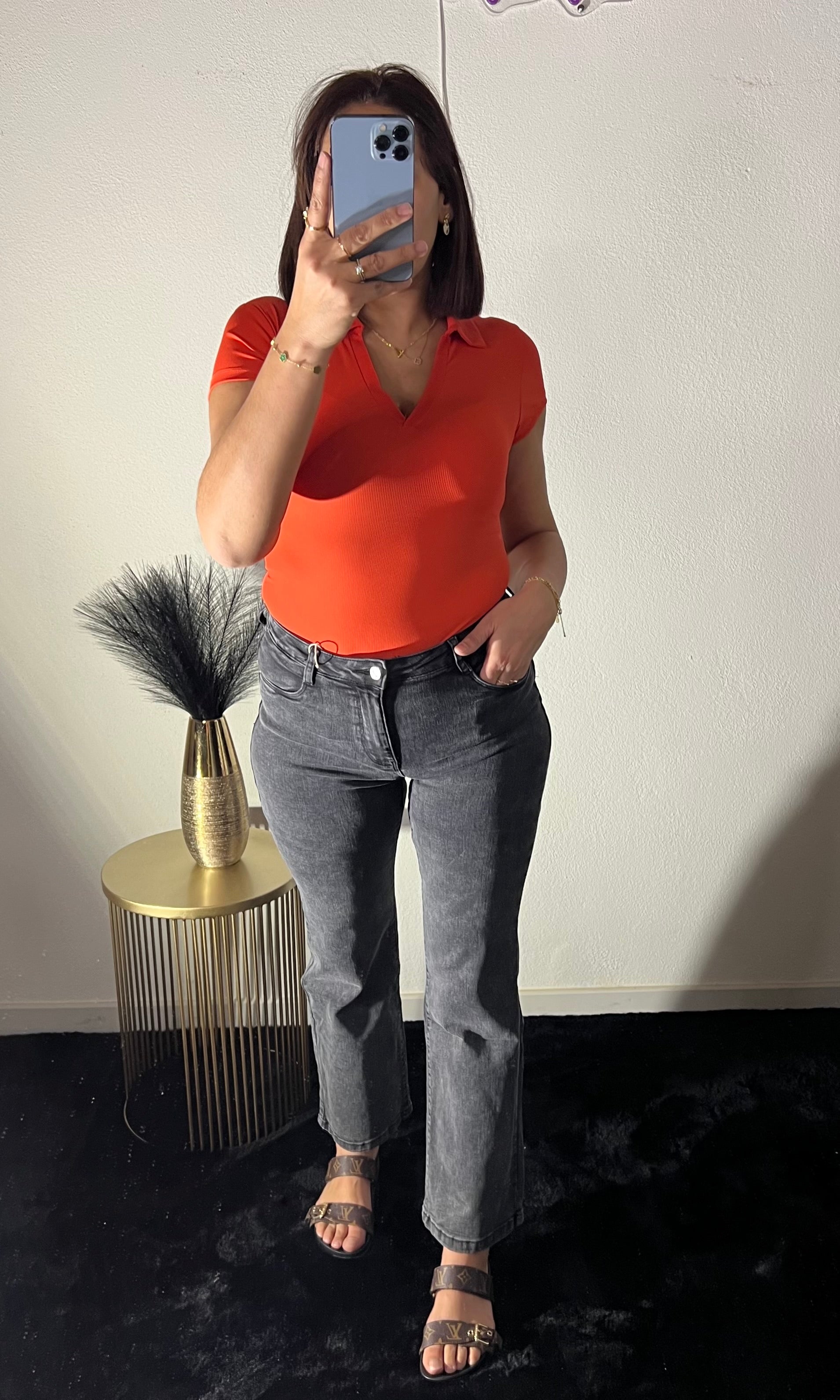 Jean Noir Coupe Droite Push Up .. - Kify By S