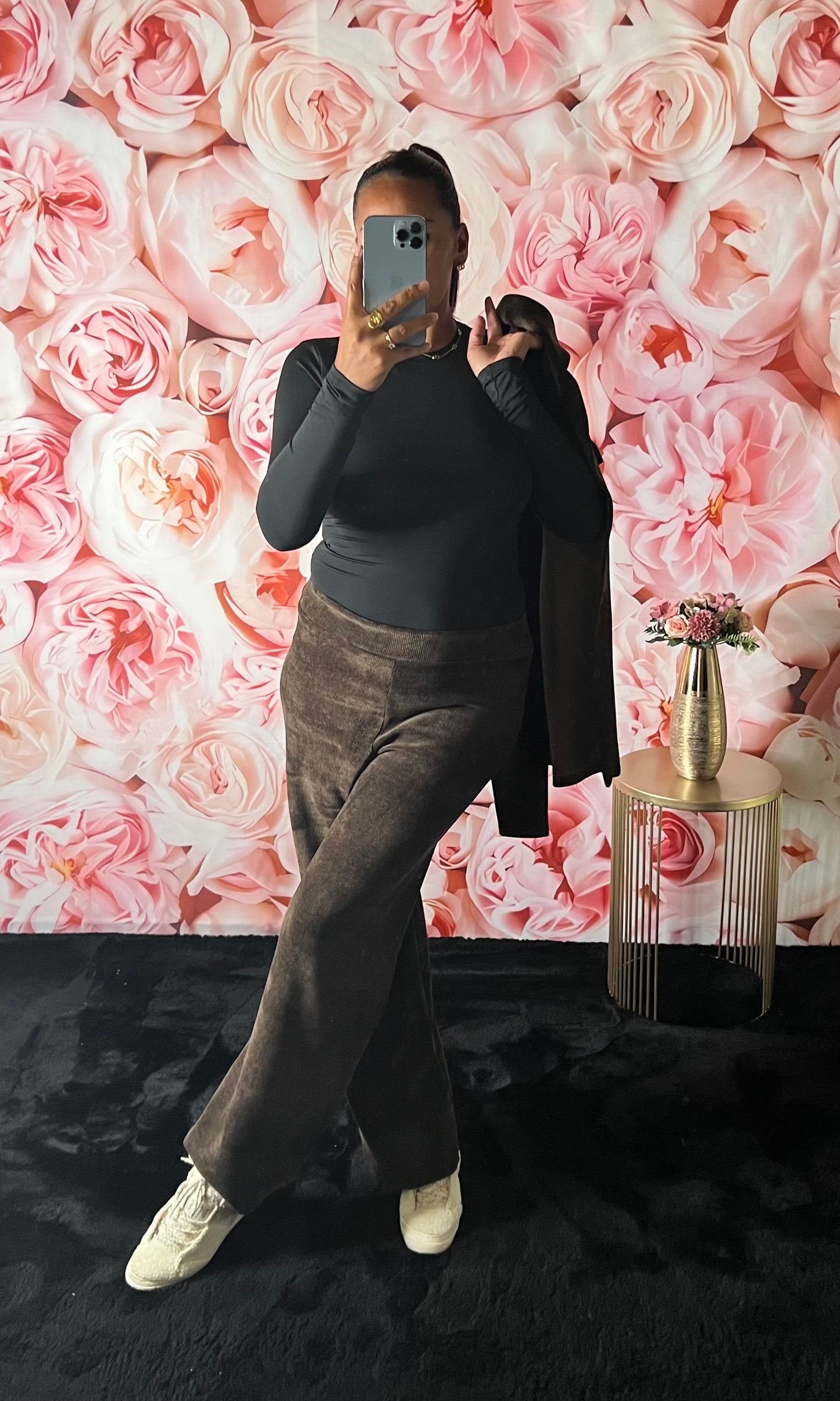 Body Col rond Noir (fermeture agrafe)