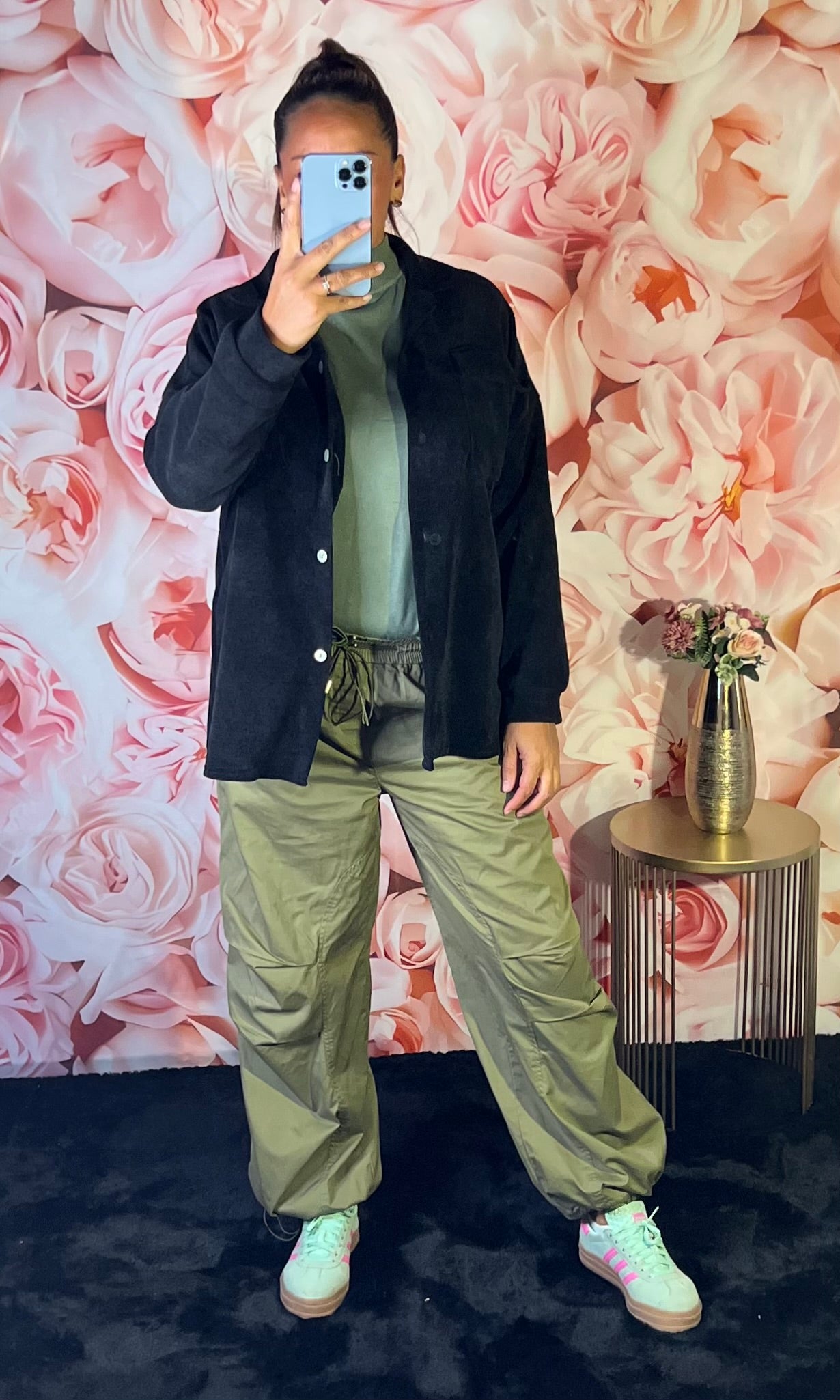 Pull Fin Col Montant en Kaki