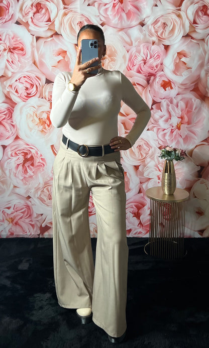 Body Col roulé Beige (fermeture agrafe)