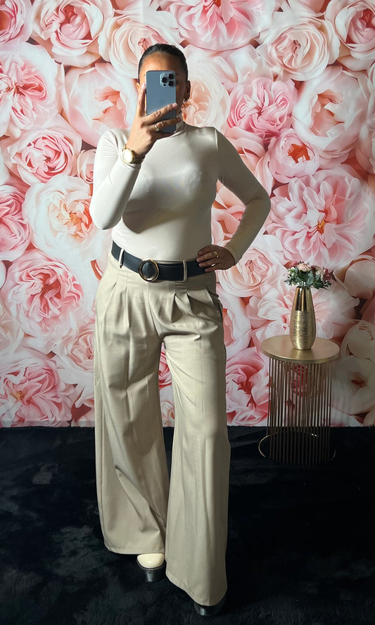 Body Col roulé Beige (fermeture agrafe)