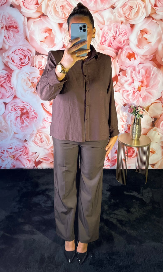 Chemise Chocolat épaulette