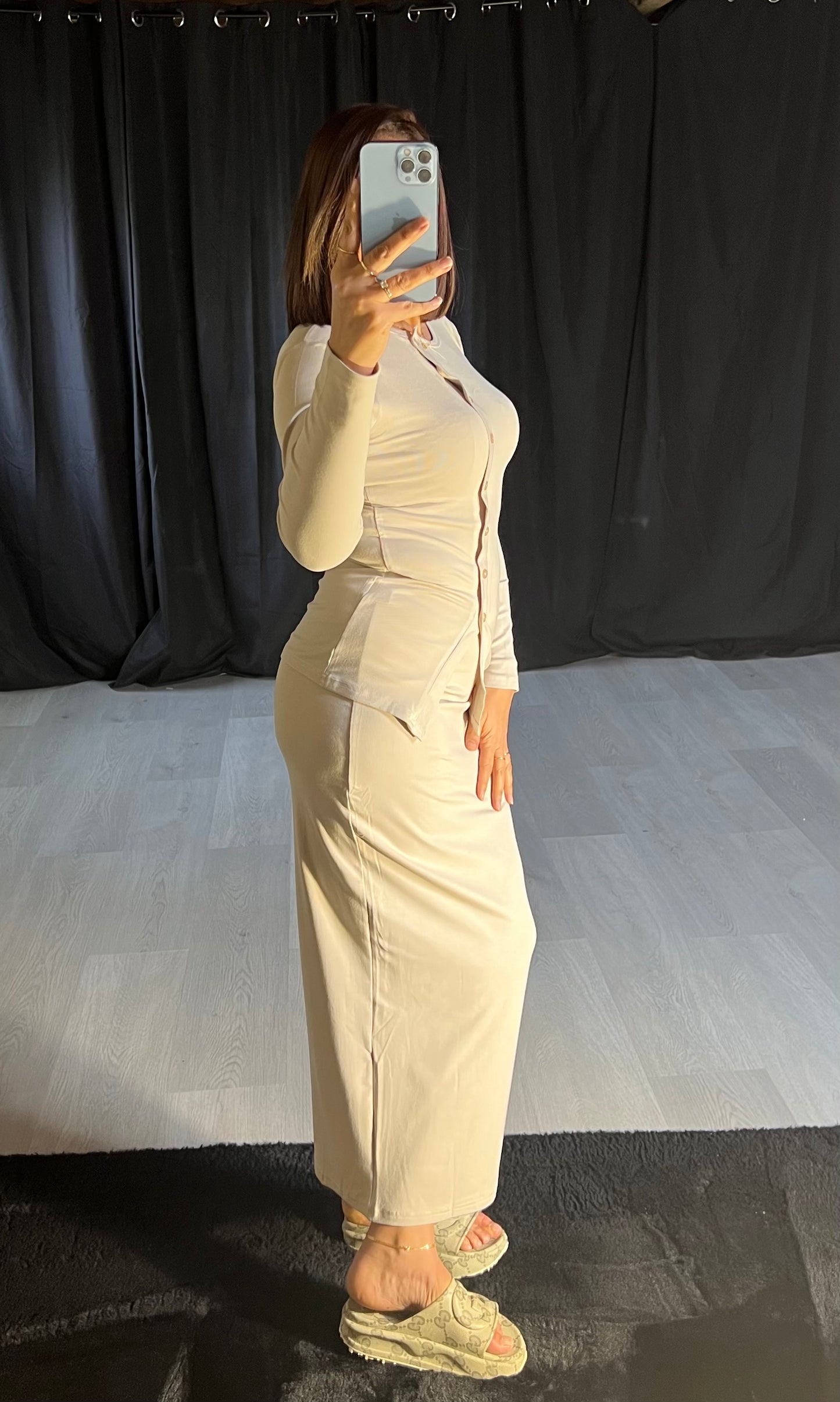 Ensemble Top + Jupe Beige - Kify By S