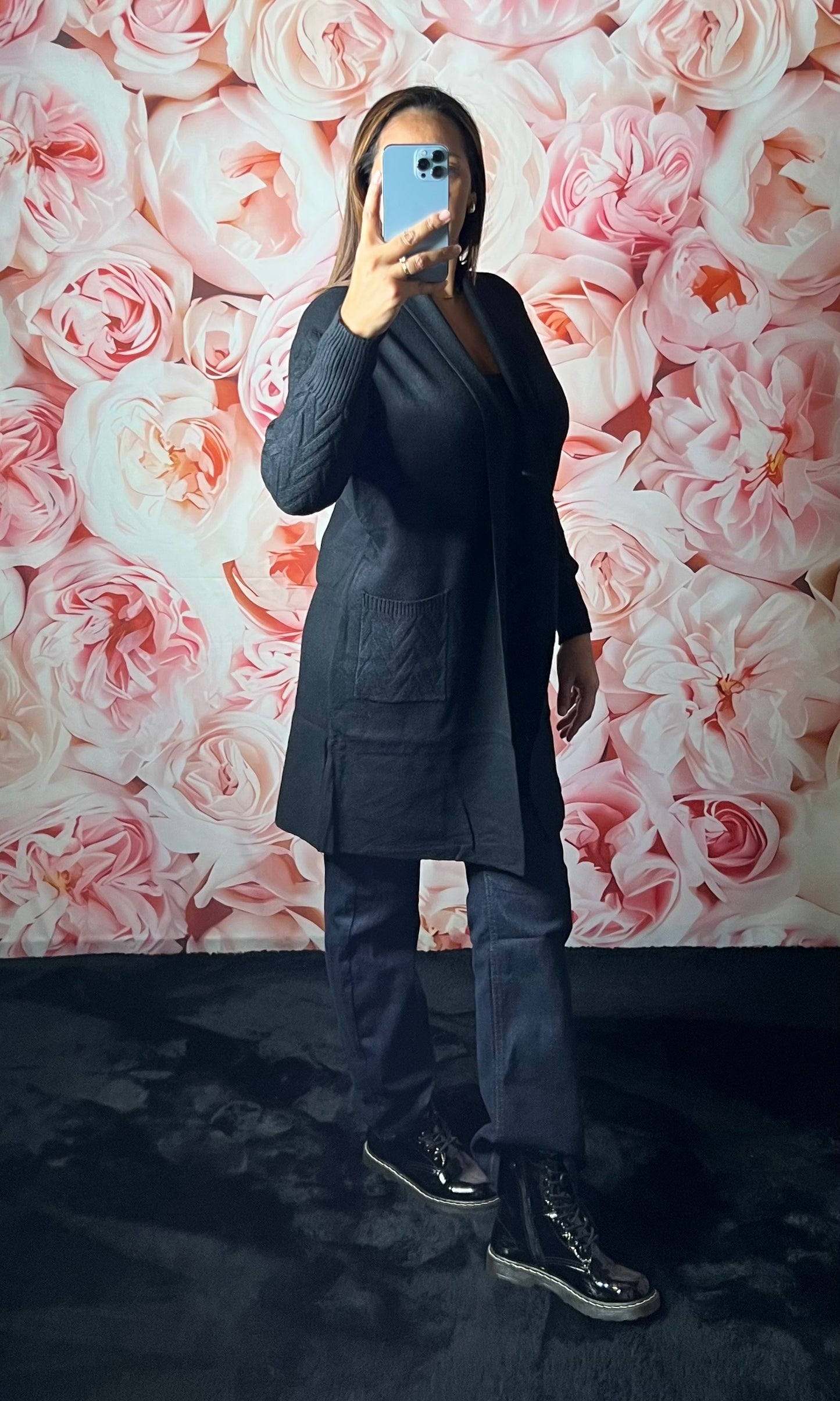 Gilet Maille à Manches et Poches Torsadées