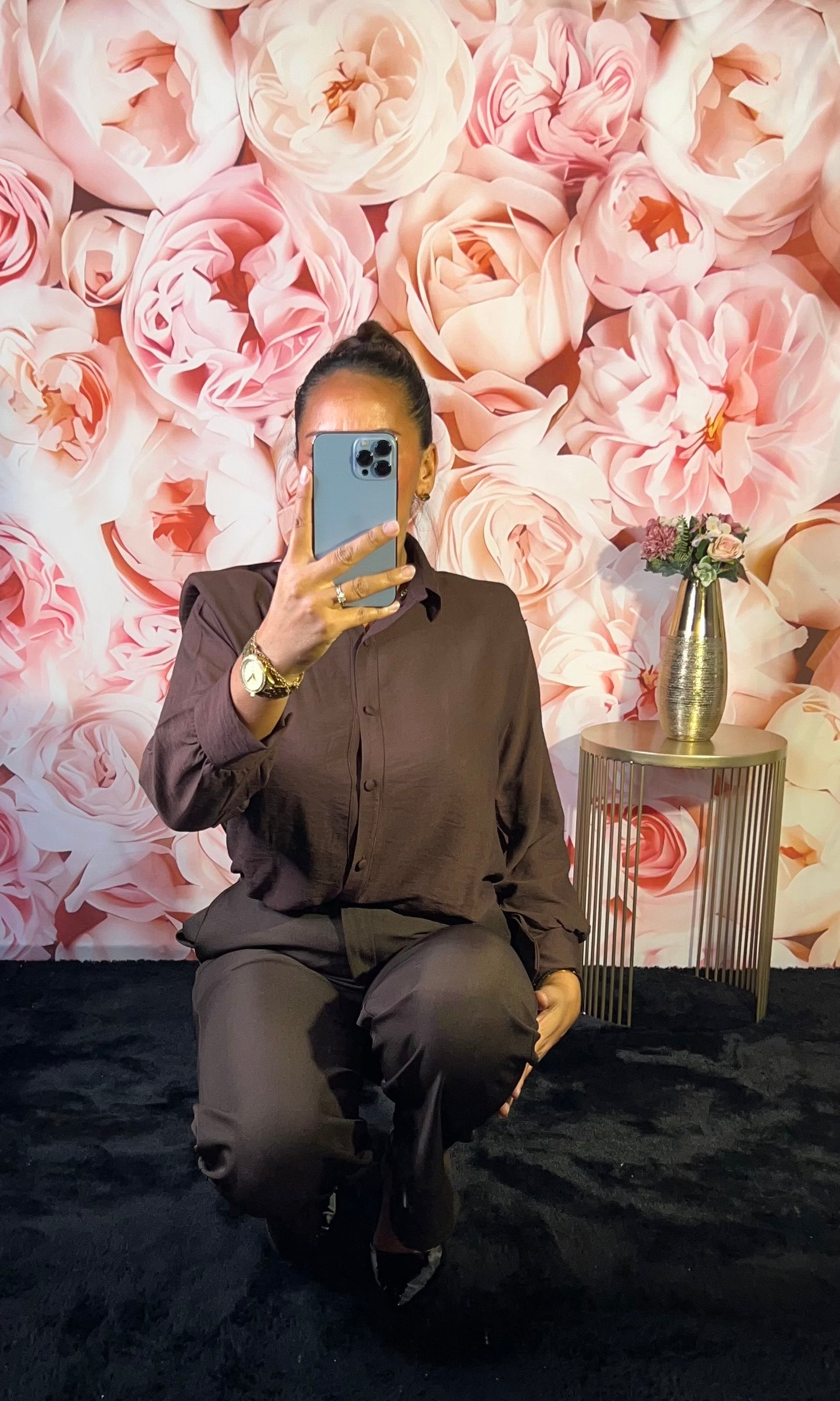 Chemise Chocolat épaulette