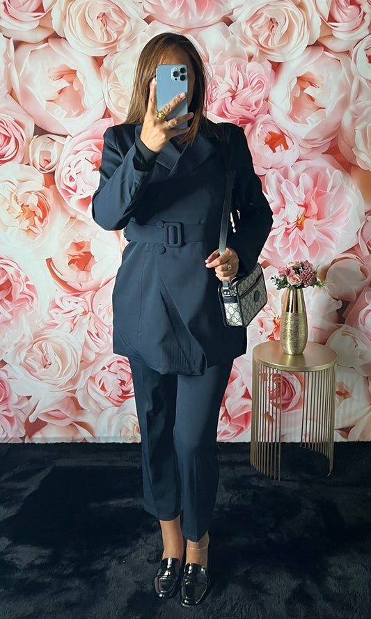 Blazer Marine Ceintré Long