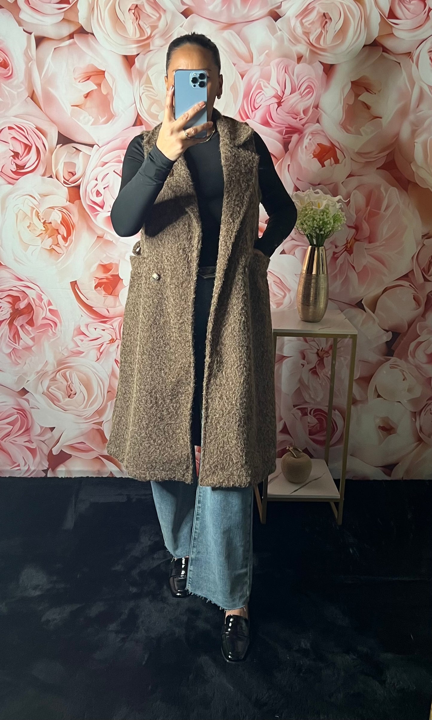 Manteau Sans Manches “Glamour Chocolat »