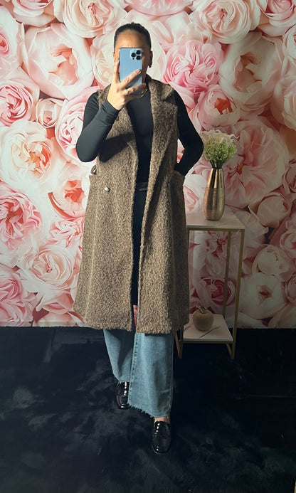 Manteau Sans Manches “Glamour Chocolat »