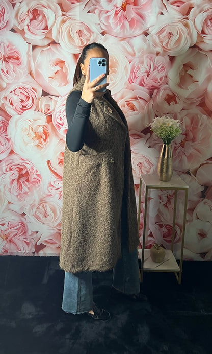 Manteau Sans Manches “Glamour Chocolat »