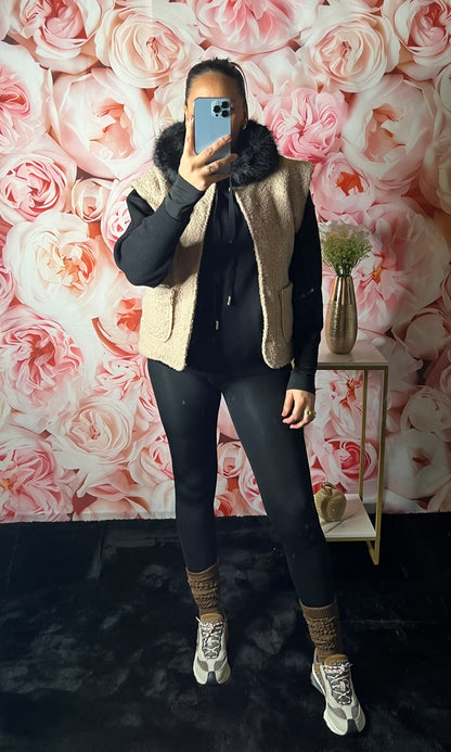 Sweat Teddy Fourrure Noir