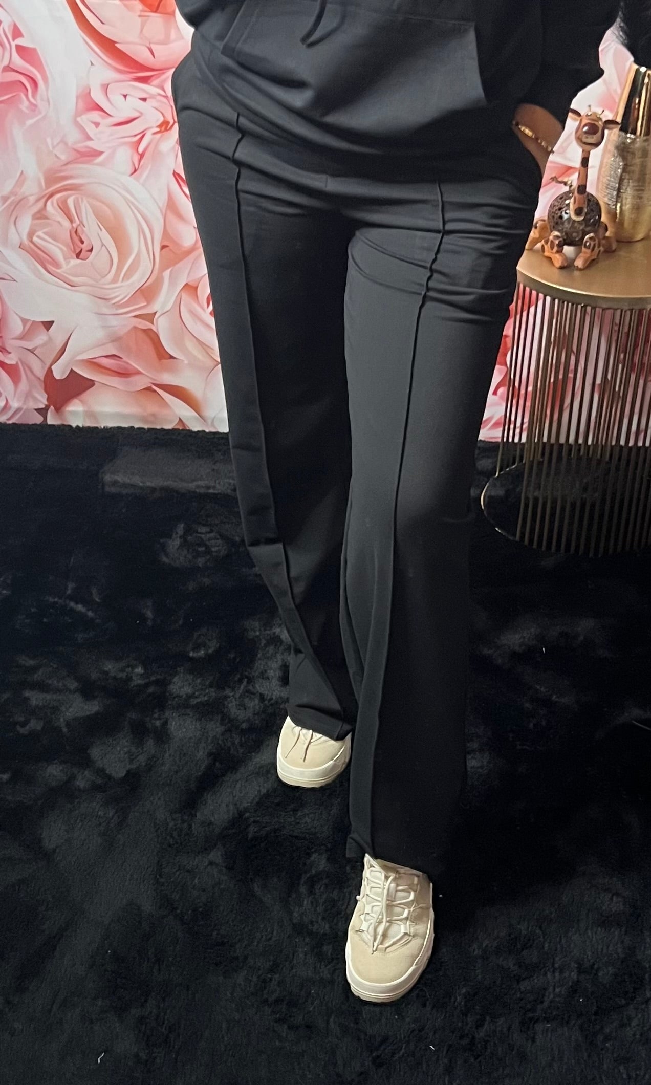 Pantalon Noir Surpiqûre