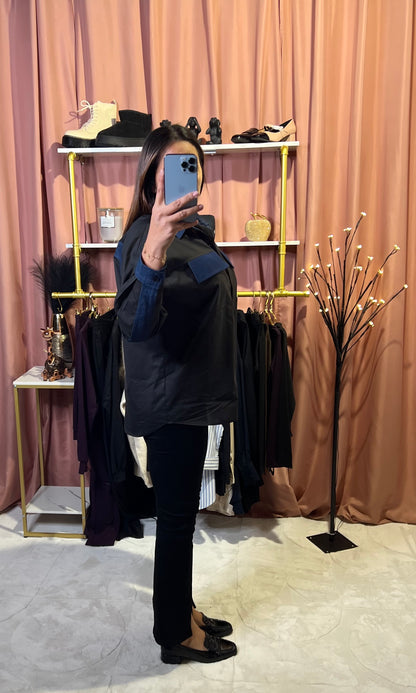 Chemise Bi matière Noire